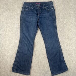 Wrangler Jeans Womens 11/12x32 Blue Bootcut Medium Wash Stretch Denim